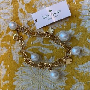 Kate Spade Gold Bracelet with Pearl Charms